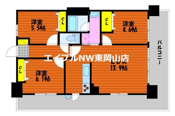 アルファステイツ西川緑道公園の物件間取画像